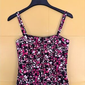 White House Black Market Floral corset tank top